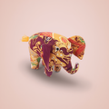 Royal Maroon Batik Elephant - Mini Handcrafted Soft Toy