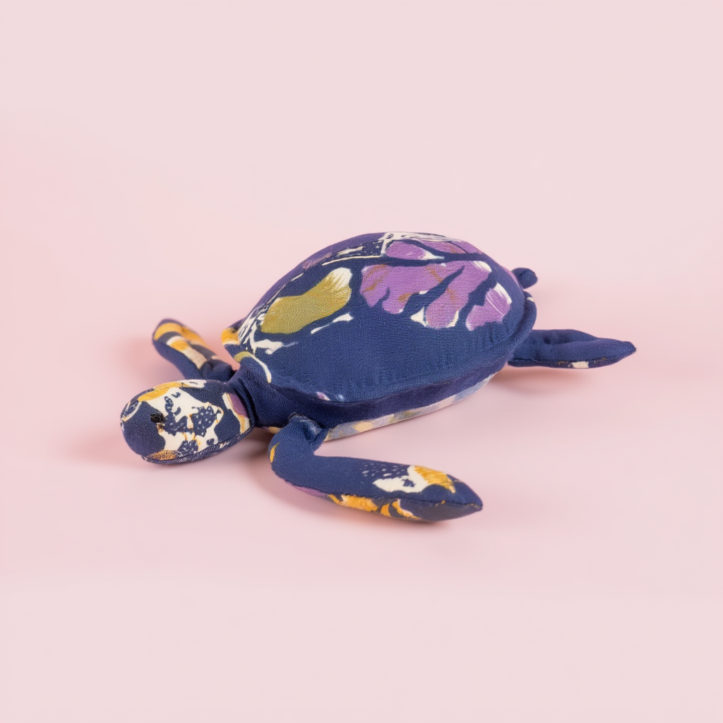 The Monochrome Sea Turtle - Black & White Batik Soft Toy